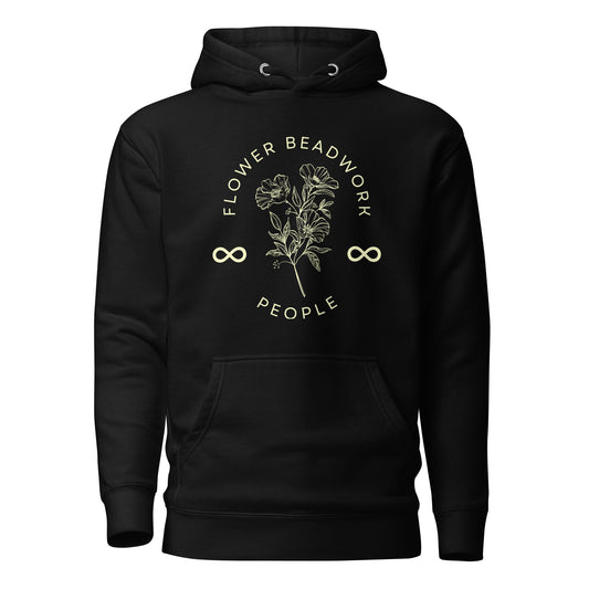 Unisex Hoodie Flower Beadwork People